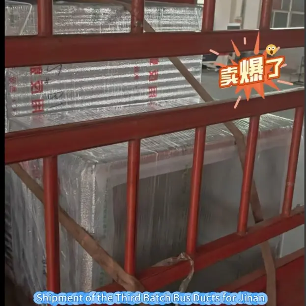 Terceiro lote de produtos de vias de ônibus entregue com sucesso ao projeto Jinan, garantindo o fornecimento contínuo de soluções eficientes de distribuição de energia
